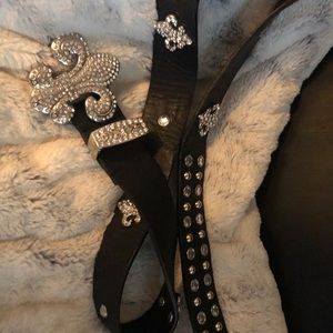 Rhinestone black belt